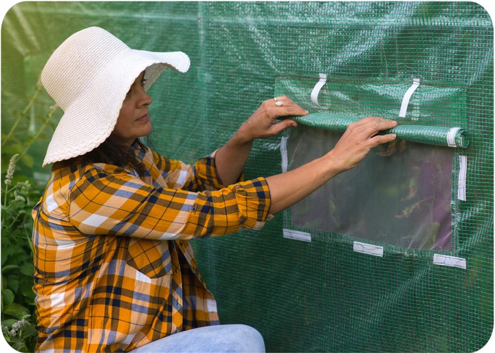 Tomido fóliovník 250x400cm (10m²) zelený okno